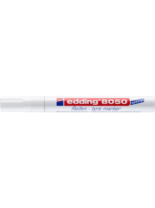EDDING Gumijelölő marker, 2-4 mm, kúpos, EDDING "8050", fehér