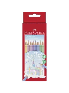   FABER-CASTELL Színes ceruza készlet, hatszögletű, FABER-CASTELL, 10 különböző pasztell szín