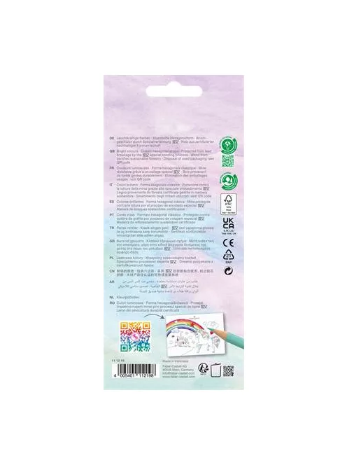 FABER-CASTELL Színes ceruza készlet, hatszögletű, FABER-CASTELL"Unikornis" 10+3 különböző szín