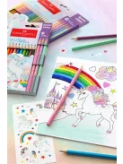 FABER-CASTELL Színes ceruza készlet, hatszögletű, FABER-CASTELL"Unikornis" 10+3 különböző szín