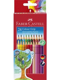   FABER-CASTELL Színes ceruza készlet, háromszögletű, FABER-CASTELL "Grip 2001", 24 különböző szín