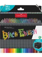 FABER-CASTELL Színes ceruza készlet, háromszögletű, FABER-CASTELL "Black Edition",  100 különböző szín