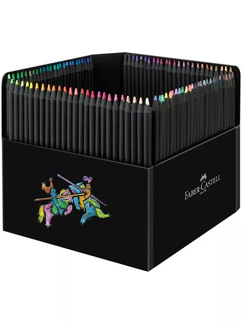 FABER-CASTELL Színes ceruza készlet, háromszögletű, FABER-CASTELL "Black Edition",  100 különböző szín