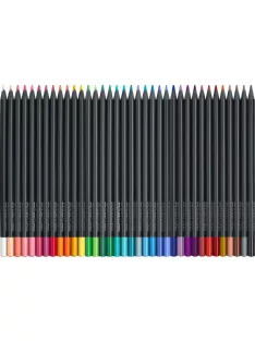   FABER-CASTELL Színes ceruza készlet, háromszögletű, FABER-CASTELL "Black Edition",  36 különböző szín
