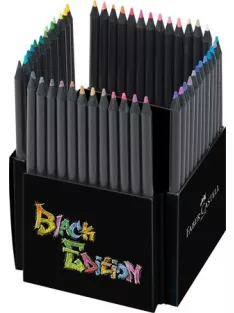   FABER-CASTELL Színes ceruza készlet, háromszögletű, FABER-CASTELL "Black Edition",  50 különböző szín