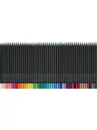 FABER-CASTELL Színes ceruza készlet, háromszögletű, FABER-CASTELL "Black Edition",  50 különböző szín