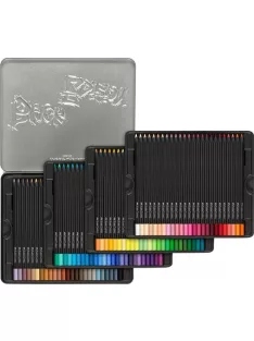   FABER-CASTELL Színes ceruza készlet, háromszögletű, fémdobozban, FABER-CASTELL "Black Edition", 100 különböző szín