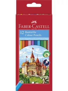   FABER-CASTELL Színes ceruza készlet, hatszögletű, FABER-CASTELL "Classic", 12 különböző szín