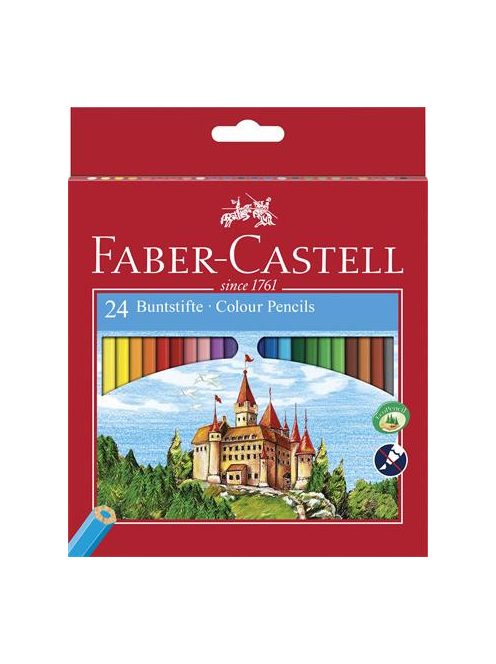 FABER-CASTELL Színes ceruza készlet, hatszögletű, FABER-CASTELL "Classic", 24 különböző szín