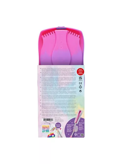 FABER-CASTELL Vízfesték, 12 darabos, összeilleszthető, FABER-CASTELL "Unikornis"+1 tubus fehér tempera+unikornis matrica