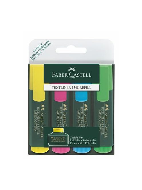 FABER-CASTELL Szövegkiemelő készlet, 1-5 mm, FABER-CASTELL, "Textliner 48", 4 különböző szín