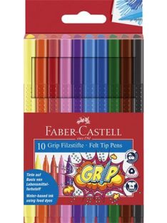  FABER-CASTELL Filctoll készlet, háromszögletű, FABER-CASTELL "Grip", 10 különböző szín
