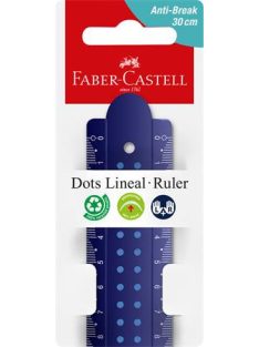   FABER-CASTELL Vonalzó, műanyag, törhetetlen, 30 cm, FABER-CASTELL "Pöttyös", vegyes színek