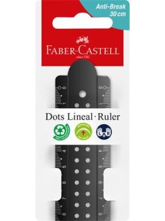   FABER-CASTELL Vonalzó, műanyag, törhetetlen, 30 cm, FABER-CASTELL "Pöttyös", vegyes színek