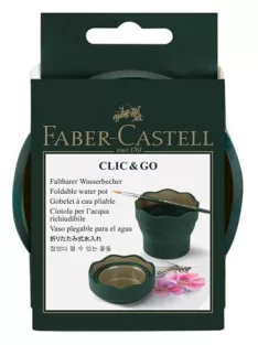   FABER-CASTELL Ecsettál, műanyag, FABER-CASTELL "Click&Go", zöld
