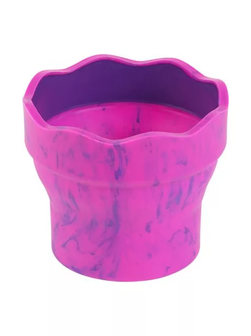 FABER-CASTELL Ecsettál, műanyag, FABER-CASTELL "Click&Go", rózsaszín