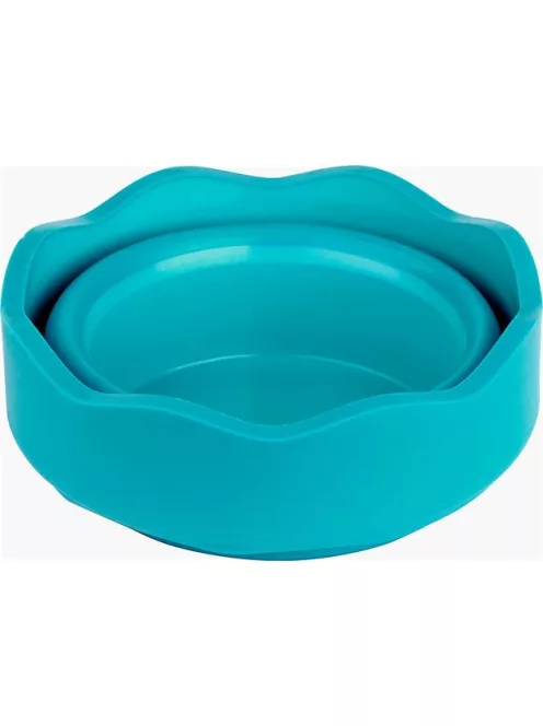 FABER-CASTELL Ecsettál, műanyag, FABER-CASTELL "Click&Go", türkiz