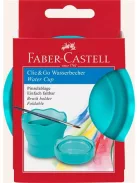 FABER-CASTELL Ecsettál, műanyag, FABER-CASTELL "Click&Go", türkiz