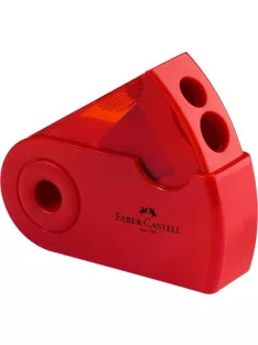   FABER-CASTELL Hegyező display, kétlyukú, 2 tartályos, FABER-CASTELL, vegyes színek