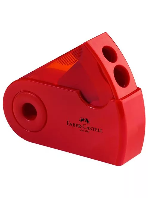 FABER-CASTELL Hegyező display, kétlyukú, 2 tartályos, FABER-CASTELL, vegyes színek