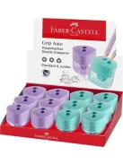 FABER-CASTELL Hegyező display, kétlyukú, FABER-CASTELL, "Grip Auto", vegyes pasztell színek