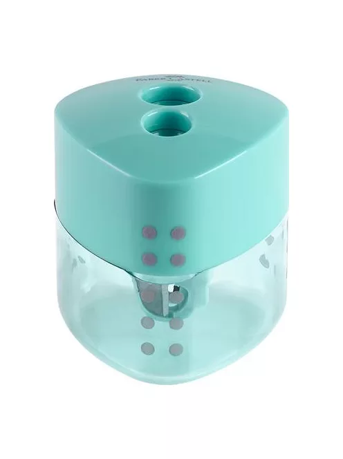 FABER-CASTELL Hegyező display, kétlyukú, FABER-CASTELL, "Grip Auto", vegyes pasztell színek