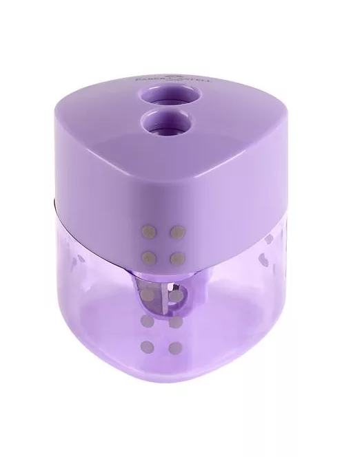 FABER-CASTELL Hegyező display, kétlyukú, FABER-CASTELL, "Grip Auto", vegyes pasztell színek