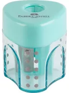 FABER-CASTELL Hegyező display, egylyukú, tartályos FABER-CASTELL "GRIP Auto Mini", vegyes pasztell színek