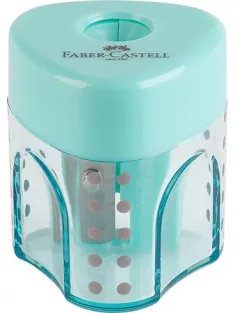   FABER-CASTELL Hegyező display, egylyukú, tartályos FABER-CASTELL "GRIP Auto Mini", vegyes pasztell színek