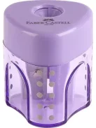 FABER-CASTELL Hegyező display, egylyukú, tartályos FABER-CASTELL "GRIP Auto Mini", vegyes pasztell színek