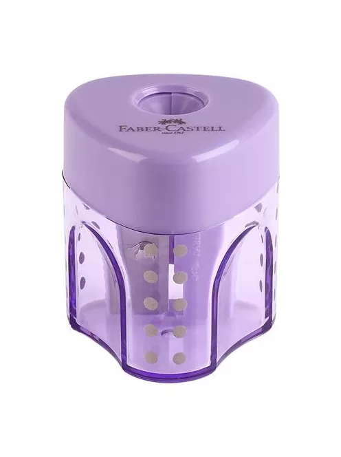 FABER-CASTELL Hegyező display, egylyukú, tartályos FABER-CASTELL "GRIP Auto Mini", vegyes pasztell színek