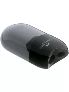 FABER-CASTELL Hegyező, kétlyukú, tartályos, FABER-CASTELL, fekete