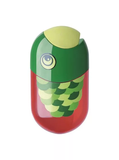 FABER-CASTELL Hegyező és radír, kétlyukú, tartályos, FABER-CASTELL, hal minta