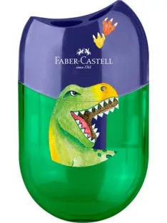   FABER-CASTELL Hegyező display, kétlyukú, tartályos,  FABER-CASTELL, dinoszaurusz