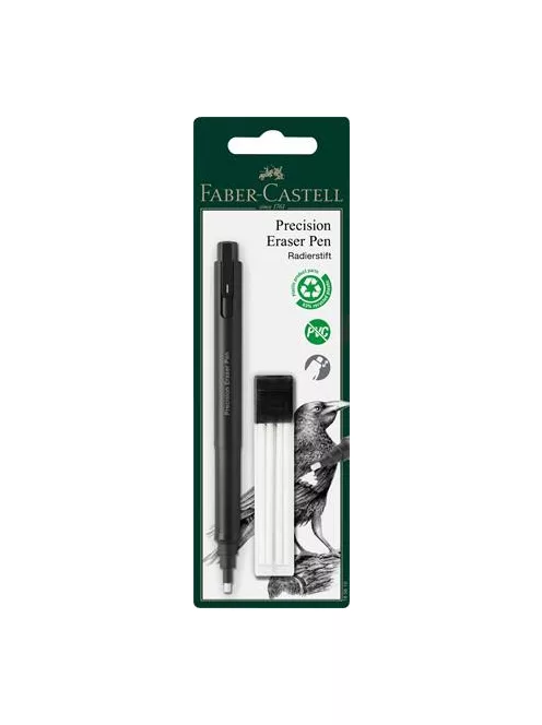 FABER-CASTELL Radírstift, precíziós, 4 db pótbéllel, FABER-CASTELL