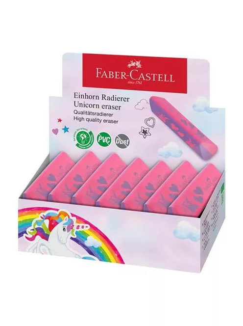 FABER-CASTELL Radír display, háromszögletű, FABER-CASTELL, unikornis
