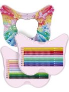 FABER-CASTELL Színes ceruza készlet, fém doboz, FABER-CASTELL "Sparkle", 20 különböző szín, pillangó