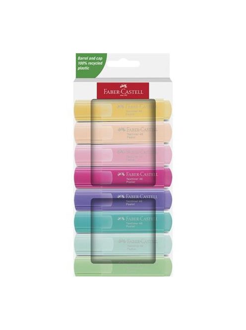 FABER-CASTELL Szövegkiemelő készlet, 1-5 mm, FABER-CASTELL "1546 Pastel", 8 különböző szín