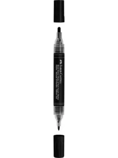   FABER-CASTELL Dekormarker, 1,0/3,0 mm, kétvégű, akril, FABER-CASTELL "Shake&Paint", fekete