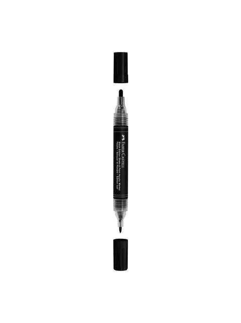 FABER-CASTELL Dekormarker, 1,0/3,0 mm, kétvégű, akril, FABER-CASTELL "Shake&Paint", fekete