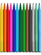 FABER-CASTELL Filctoll készlet, FABER-CASTELL "Dinoszaurusz" 10 különböző szín + 3 metál