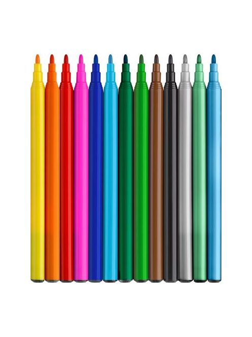 FABER-CASTELL Filctoll készlet, FABER-CASTELL "Dinoszaurusz" 10 különböző szín + 3 metál