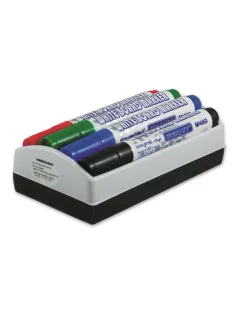   GRANIT Táblamarker készlet, 2-3 mm, kúpos, tolltartóval, GRANIT "M460", 4 különböző szín + táblatörlő