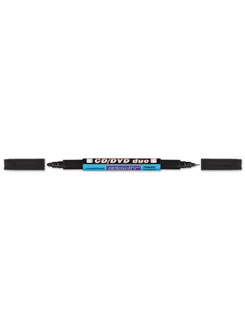 GRANIT Alkoholos marker, CD/DVD, 0,4/1,5-2,5 mm, kúpos, kétvégű, GRANIT "Piccolo M830", fekete