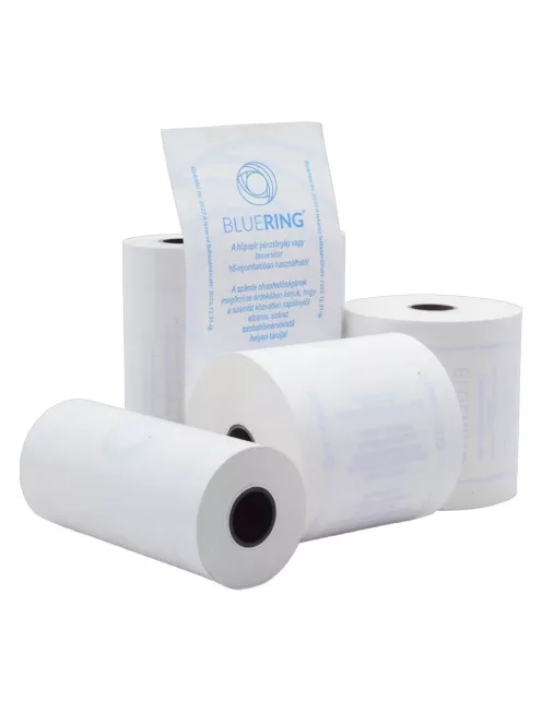 Hőpapír 57 mm széles, 27fm hosszú, cséve 12mm, 10 tekercs/csomag, ( 57/50 ) BPA mentes Bluering®