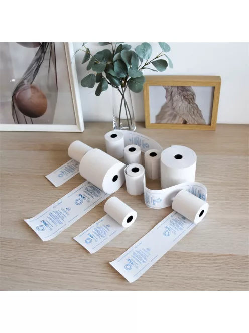 Hőpapír 80 mm széles, 17fm hosszú, cséve 12mm, 10 tekercs/csomag, ( 80/40 ) BPA mentes Bluering®