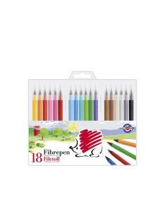   ICO Filctoll készlet, 1 mm, ICO "Süni 300", 18 különböző szín