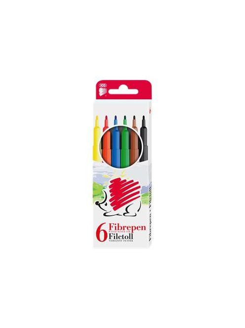 ICO Filctoll készlet, 1 mm, ICO "Süni 300", 6 különböző szín