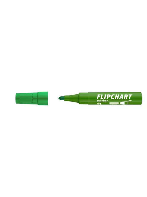 ICO Flipchart marker, 1-3 mm, kúpos, ICO "Artip 11", zöld