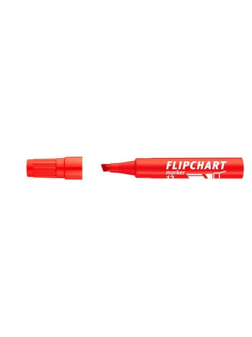 ICO Flipchart marker, 1-4 mm, vágott, ICO "Artip 12", piros